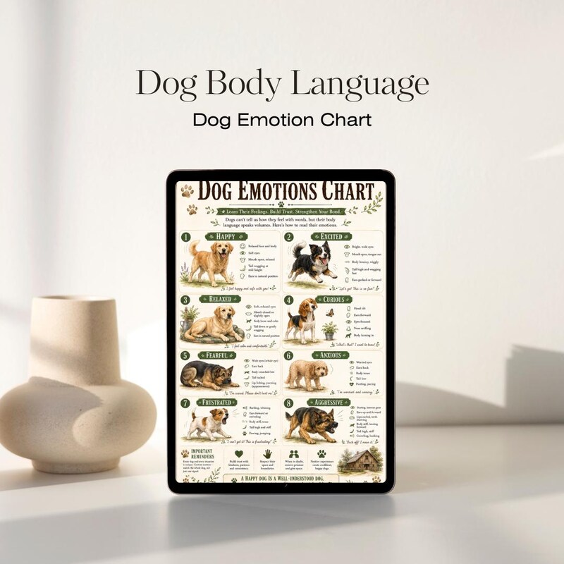 Dog Feeling Check In Dog Feelings Chart - Etsy