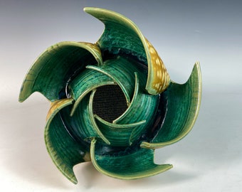 Ikebana Inspired Ceramic Wall sculpture