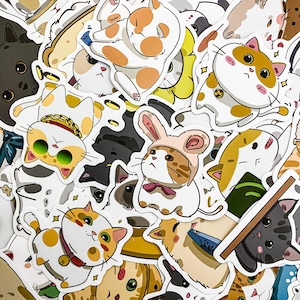 100pcs Cat Stickers Pack, Cute Kitty Stickers, Waterproof Kitten Stickers for Journaling, Die Cut Stickers for Kids, Pet Stickers Cat
