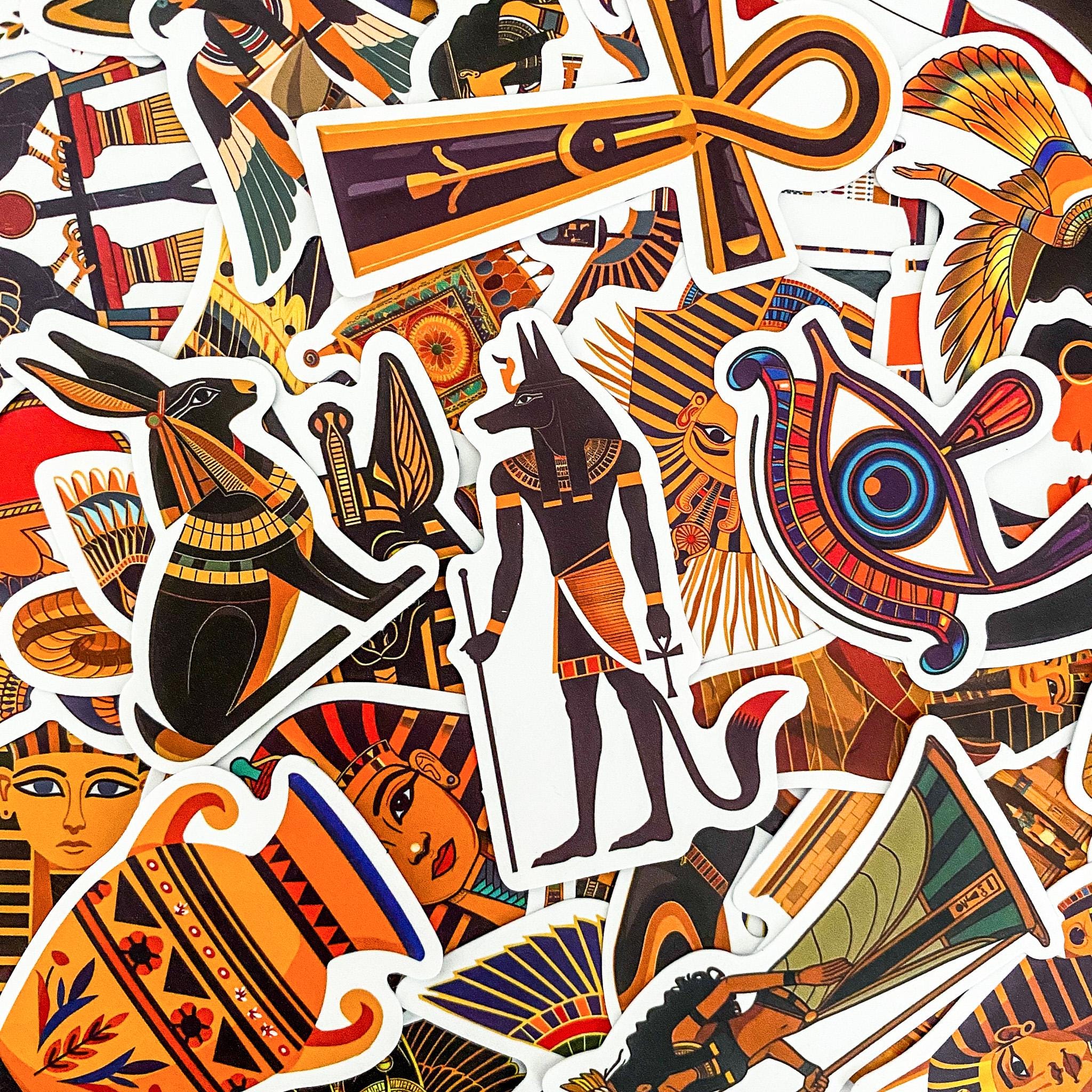 50pcs Ancient Egypt Stickers, Pharaoh Stickers, Egyptian Mythology ...