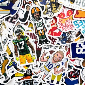 100 Stück Sportaufkleber, Vinylaufkleber für Helme, lustige Fußballaufkleber, langlebige Abziehbilder, NFL-inspirierter Aufklebersatz für Fans