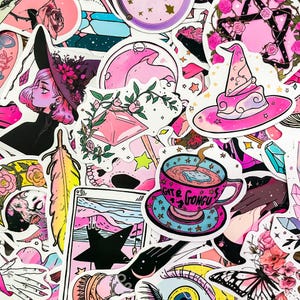 100pcs Vintage Stickers, Fantasy Vinyl, Gothic Stickers, Magical Decals, Enchanting Sticker Pack for Laptops & Journals