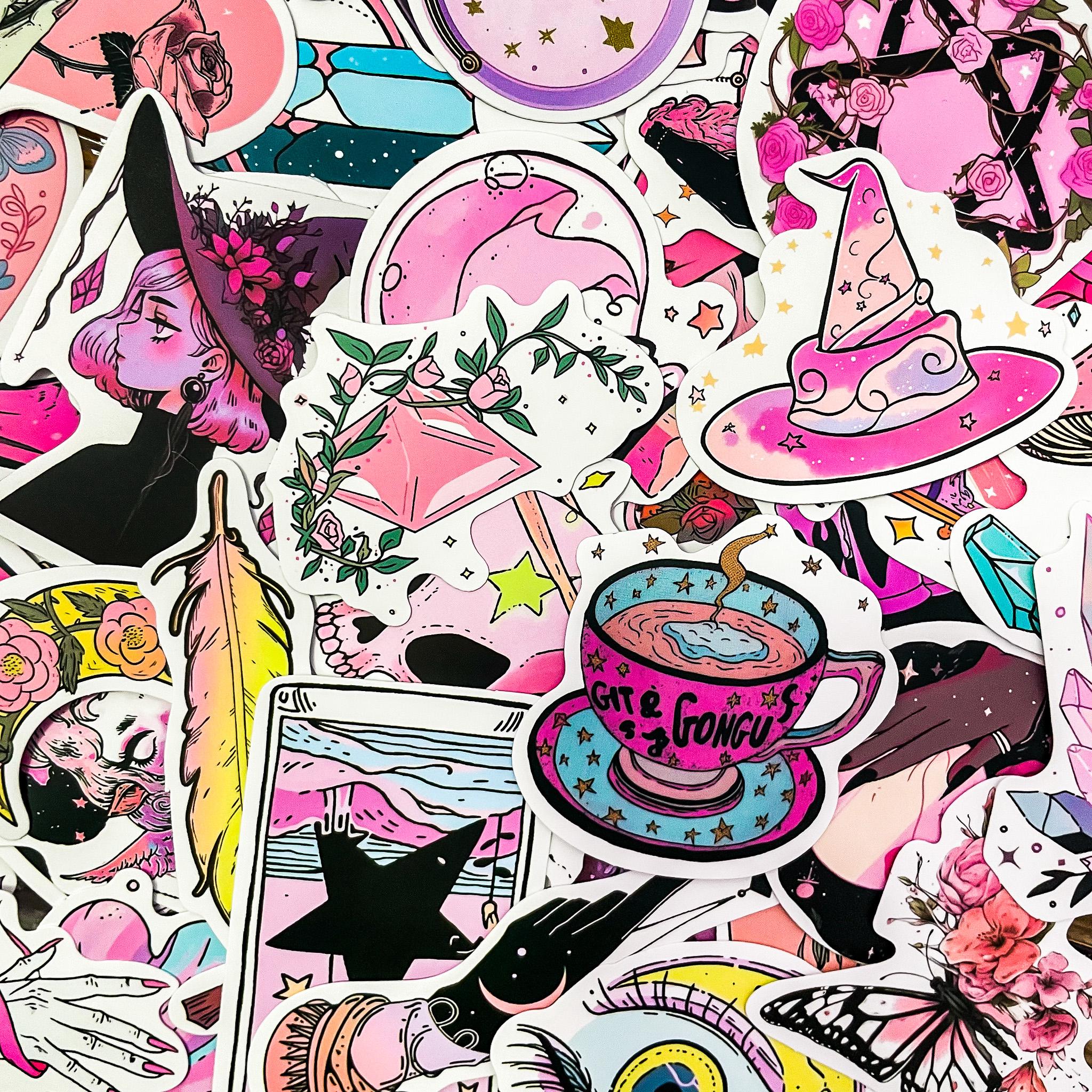 100 Adesivi Kawaii Impermeabili In Vinile - Per Laptop, Borracce, Scrapbooking, Kindle - Olografici
