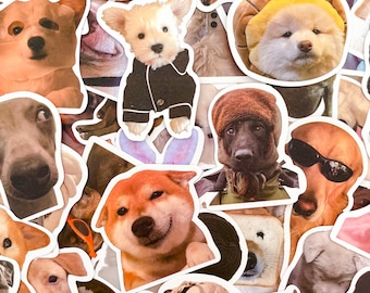 50pcs Dog Stickers, Funny and Cute Pet Stickers, Waterproof Stickers, Dog Lover Gift Set, Animal Stickers for Journal and Water Bottle