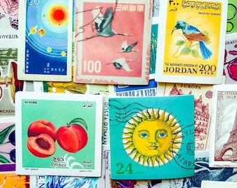 50PCS Antique Stamp Collage Stickers Pack, Elegant European Postage Stickers, Nostalgic Nature & Architecture Stickers for Laptop, Notebook