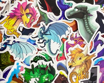 Pack de 50 autocollants dragons, autocollants dragons fantastiques, autocollants découpés, créatures mythiques, autocollants imperméables pour Kindle, ordinateur portable