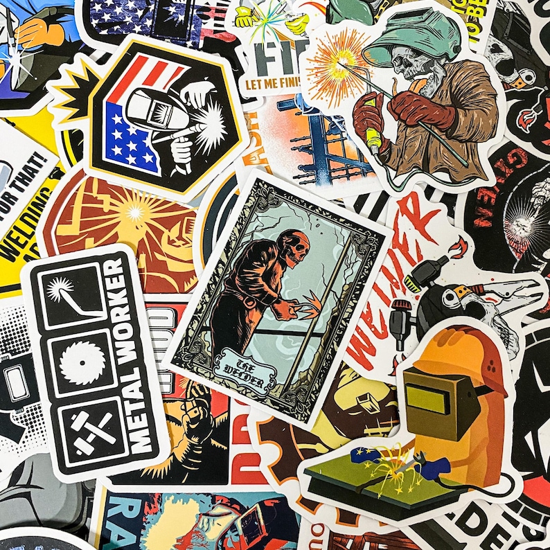 Animal Welding Sticker 50pcs Industrial Welding Stickers, Helmet Decals, Metal Worker ...