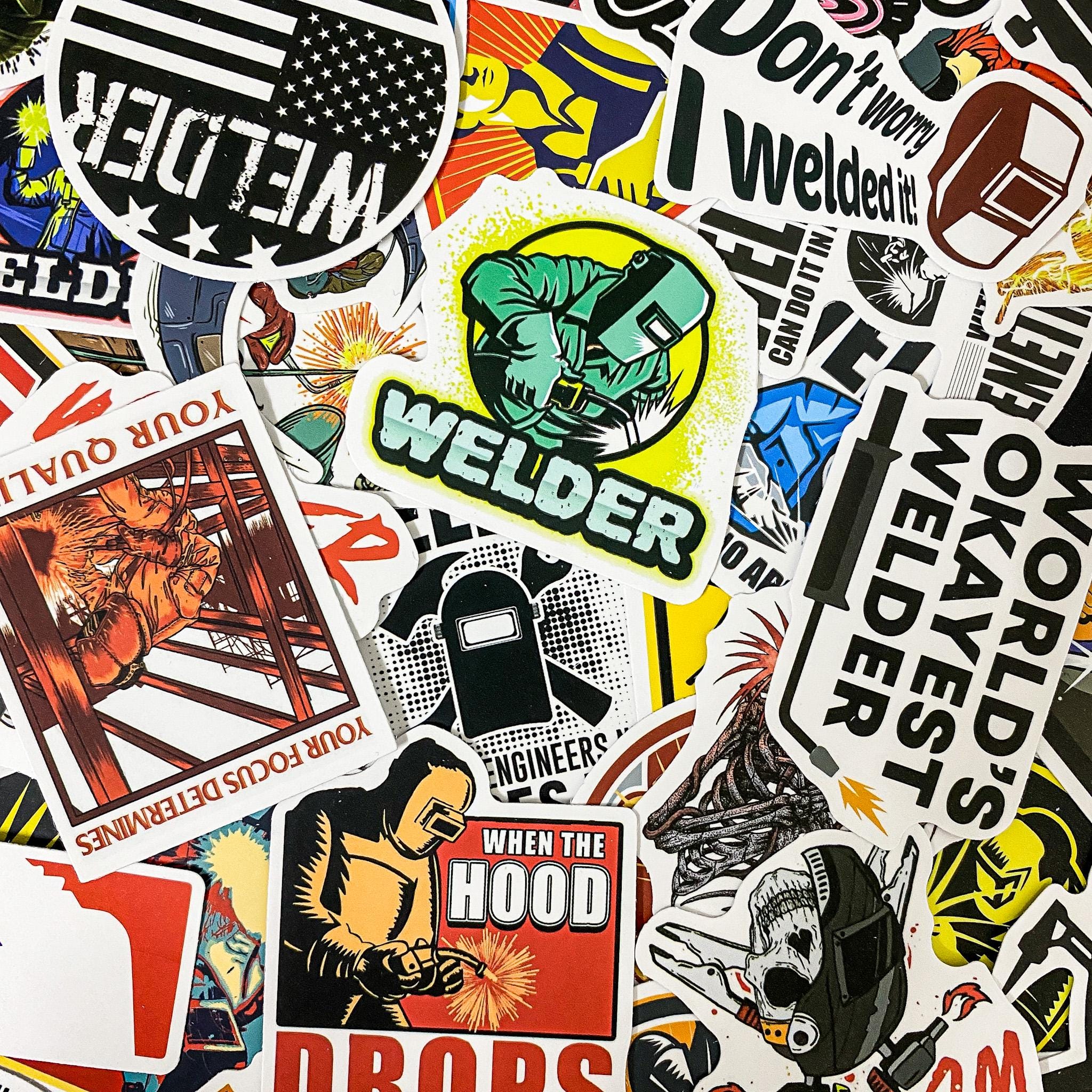 Animal Welding Sticker 50pcs Industrial Welding Stickers, Helmet Decals, Metal Worker ...