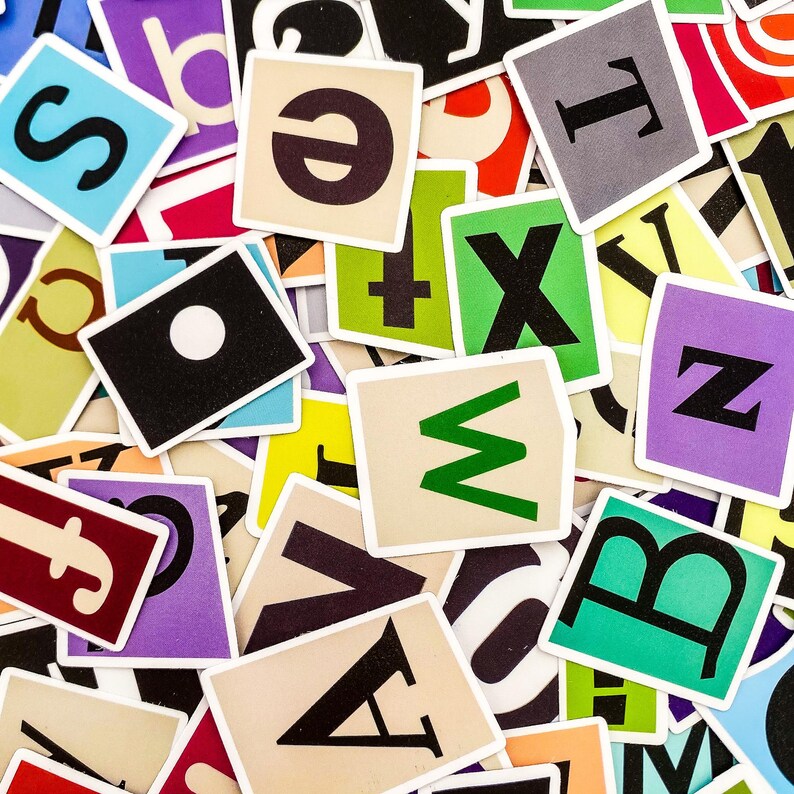 100pcs ABC Stickers for Kids, Learning and Educational Stickers ...