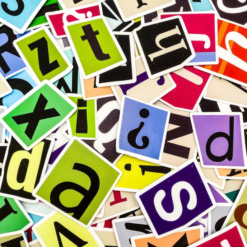 100pcs ABC Stickers for Kids, Learning and Educational Stickers ...
