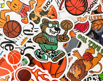 SUSIHI Basketball And Football Stickers For Kindle Kids Sports Stickers Water Bottles Scrapbook Book Waterproof(115 Pcs