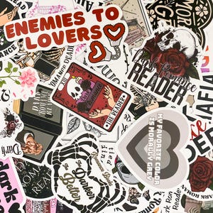 100pcs Gothic Stickers, Dark Romance Addict, Dark Aesthetic, Skull Stickers, Vinyl Stickers for Books and Journals, Scrapbook Stickers