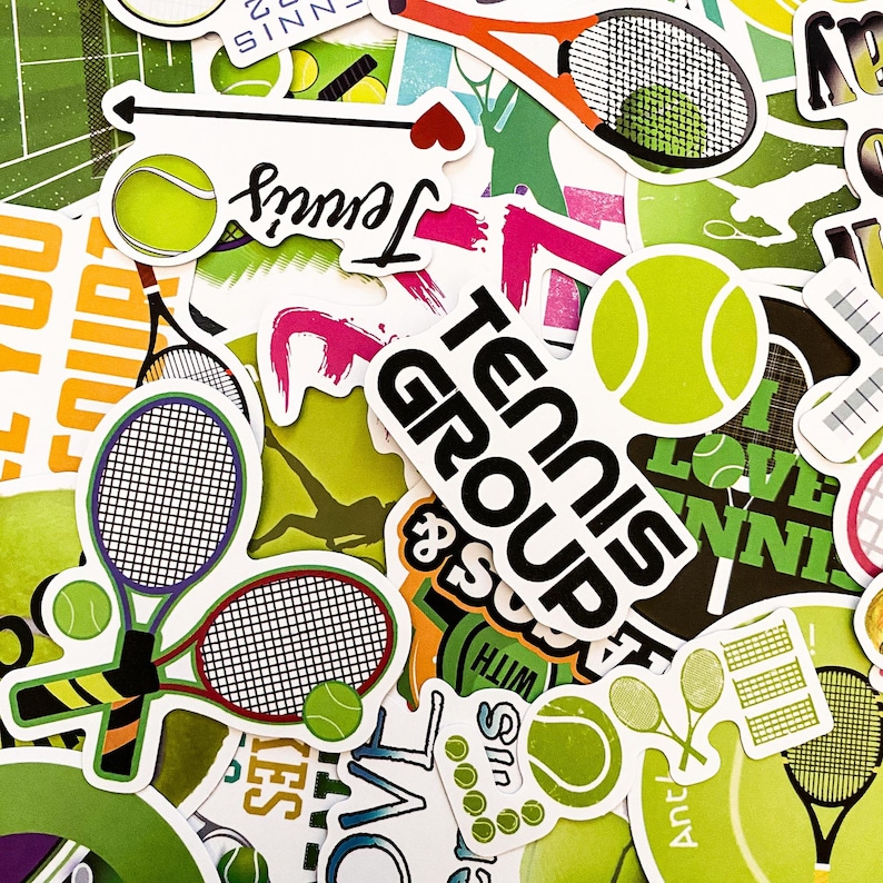 50pcs Sports Stickers Pack, Tennis Stickers, Waterproof Athlete ...