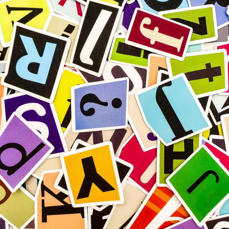 100pcs ABC Stickers for Kids, Learning and Educational Stickers ...