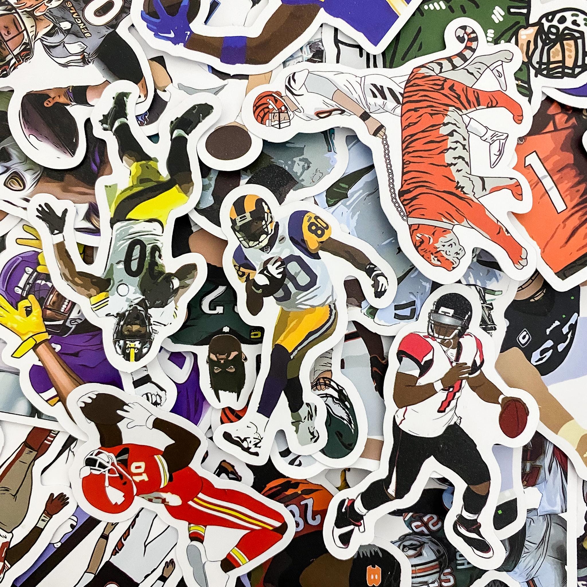 Sticker Footbal 50pcs Football Stickers, Waterproof Sports Stickers for Boy, Water ...