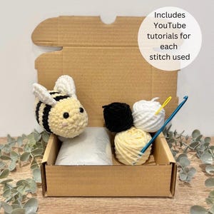 DIY Amigurumi Bee Crochet Kit - Beginner Friendly easy handmade Crochet Craft Project