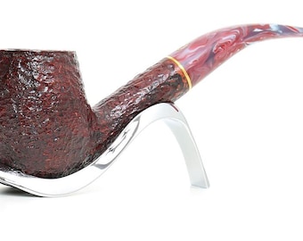 Pipa Savinelli Vigna Rusticata 670 KS, Egg curva, Finissaggio rusticato bordeaux. | New - From the shop!