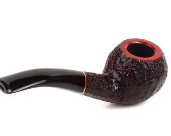 Pipa Savinelli Roma 673, Rhodesian curva, rifinita nel celeberrimo finissaggio Roma di Savinelli. | New - From the shop!