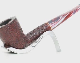 Pipa Savinelli Vigna Rusticata 409, Dublin dritta, finissaggio rusticato bordeaux. | New - From the shop!