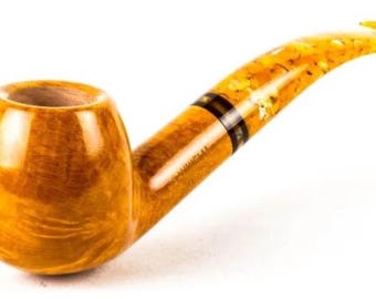 Savinelli Pipa Miele Liscia 626 - Apple, Curva, liscia color naturale. | New - From the shop!
