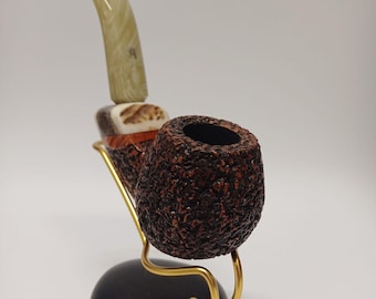 Mario Pascucci Pipa Rusticata - Vera in Corno | New - From the shop!