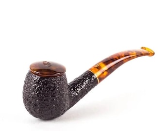 Pipa SAVINELLI Tortuga Rusticata 626 Apple curva, in dotazione cappuccio coprifornello | New - From the shop!