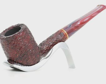 Pipa Savinelli Vigna Rusticata 128, Billiard dritta, finissaggio rusticato bordeaux  | New - From the shop!