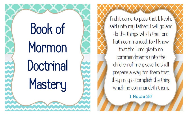 NEW Doctrinal Mastery LDS Scripture Flashcards Book of - Etsy