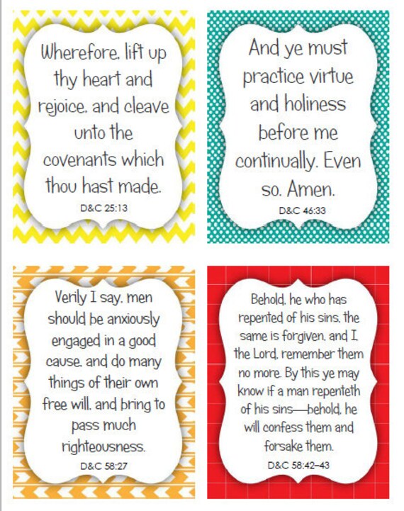 Package of All 4 LDS Scripture Mastery Flashcards Save 3 | Etsy