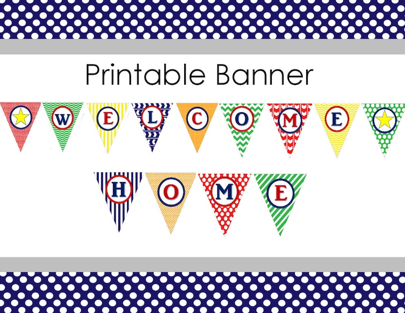 Printable Welcome Property Banner for Youngster Boy or Missionary picture regarding Printable Welcome Home Banner named Printable Welcome Residence Banner for Little one Boy or Missionary