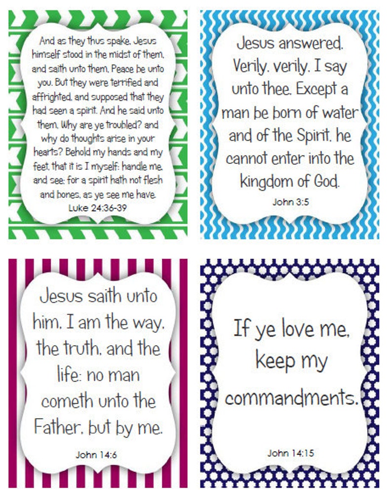 New Testament LDS Scripture Mastery Flashcards - Etsy