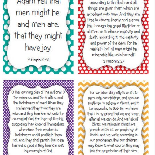 Printable Book of Mormon Scripture Glue-ins 2020 Come Follow - Etsy