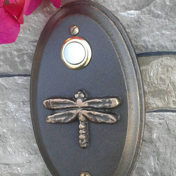 Craftsman Dragonfly Doorbell, Bronze