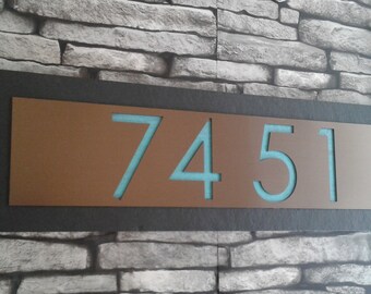 Mid Century Modern Address Sign Etsy