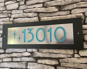 Mid Century Modern House Numbers Etsy