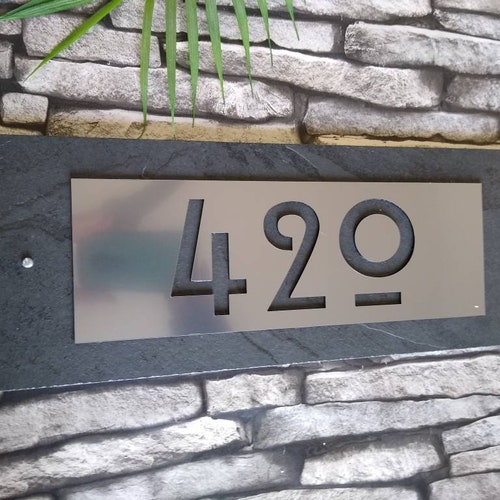 Craftsman HOUSE NUMBERS Hill House Mission Style Address Etsy