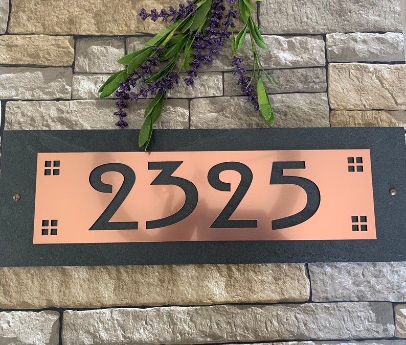 Craftsman HOUSE NUMBERS Hill House Mission Style Address Etsy