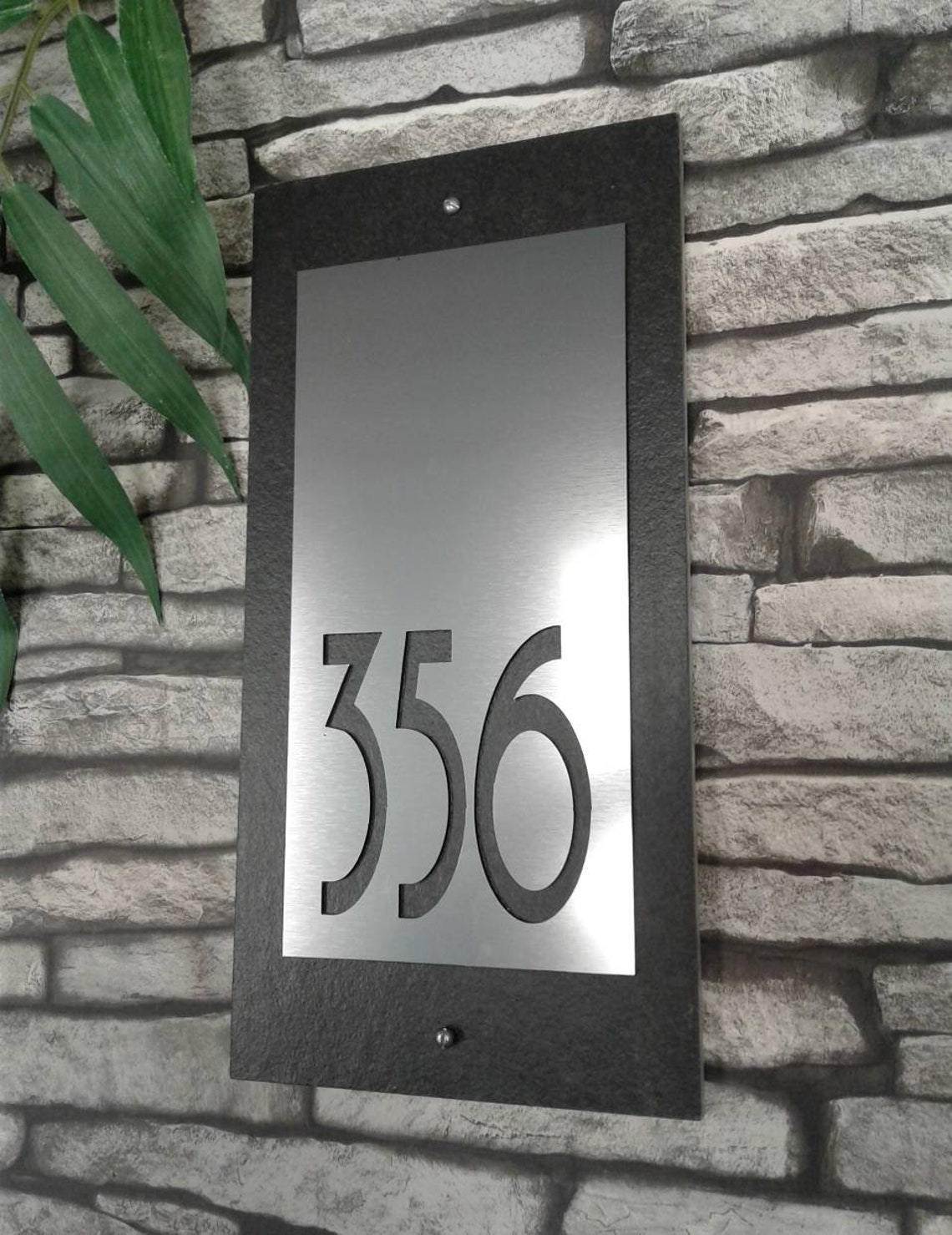Apartment Unit Number Signs Modern Slate Condo Unit Plaques Etsy
