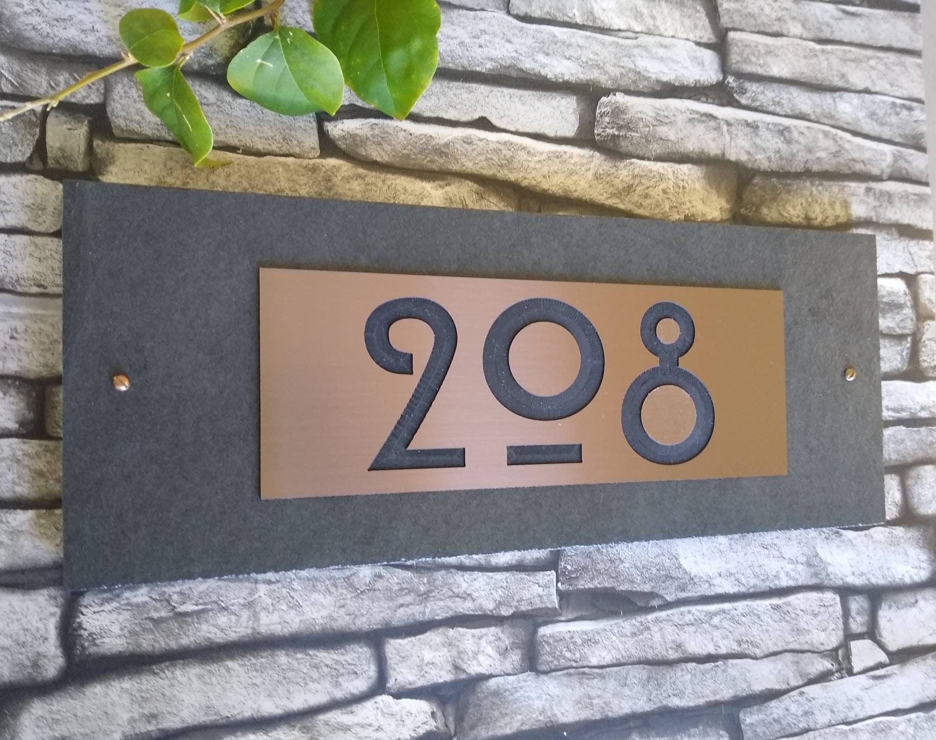 Modern House Number Plaques Acrylic Wall Door Sign Flowers Name Plate Dec4-13BS 