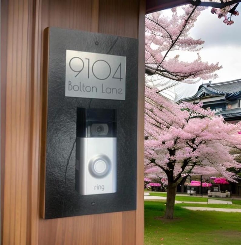 Slate Video Doorbell Personalized Mounting Plate, Copper, Bronze ...