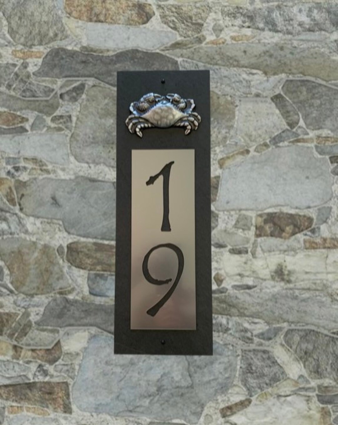 SEA CRAB House Numbers Coastal Cottage Home Address Plaque Etsy