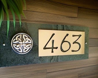 CELTIC Knot  Address Plaque, House Numbers, Customized