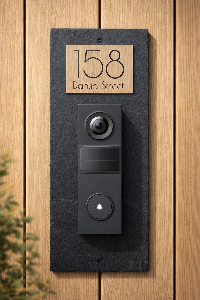 Customized Slate Video Doorbell Mounting Plate, Personalized & Extra ...
