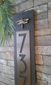 Personalized Gift, Dragonfly House Sign, Craftsman House Numbers 