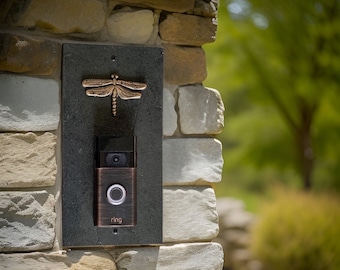 Craftsman Dragonfly, Slate WIRED Video Doorbell mounting plate, RING 1,2,3,4, Ring Pro and more options