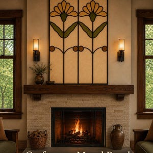 Craftsman Mural Panel | Arts & Crafts Wall Decor | Removable Wall Mural