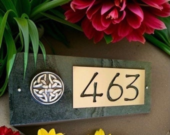 CELTIC Knot  Address Plaque, House Numbers, Customized