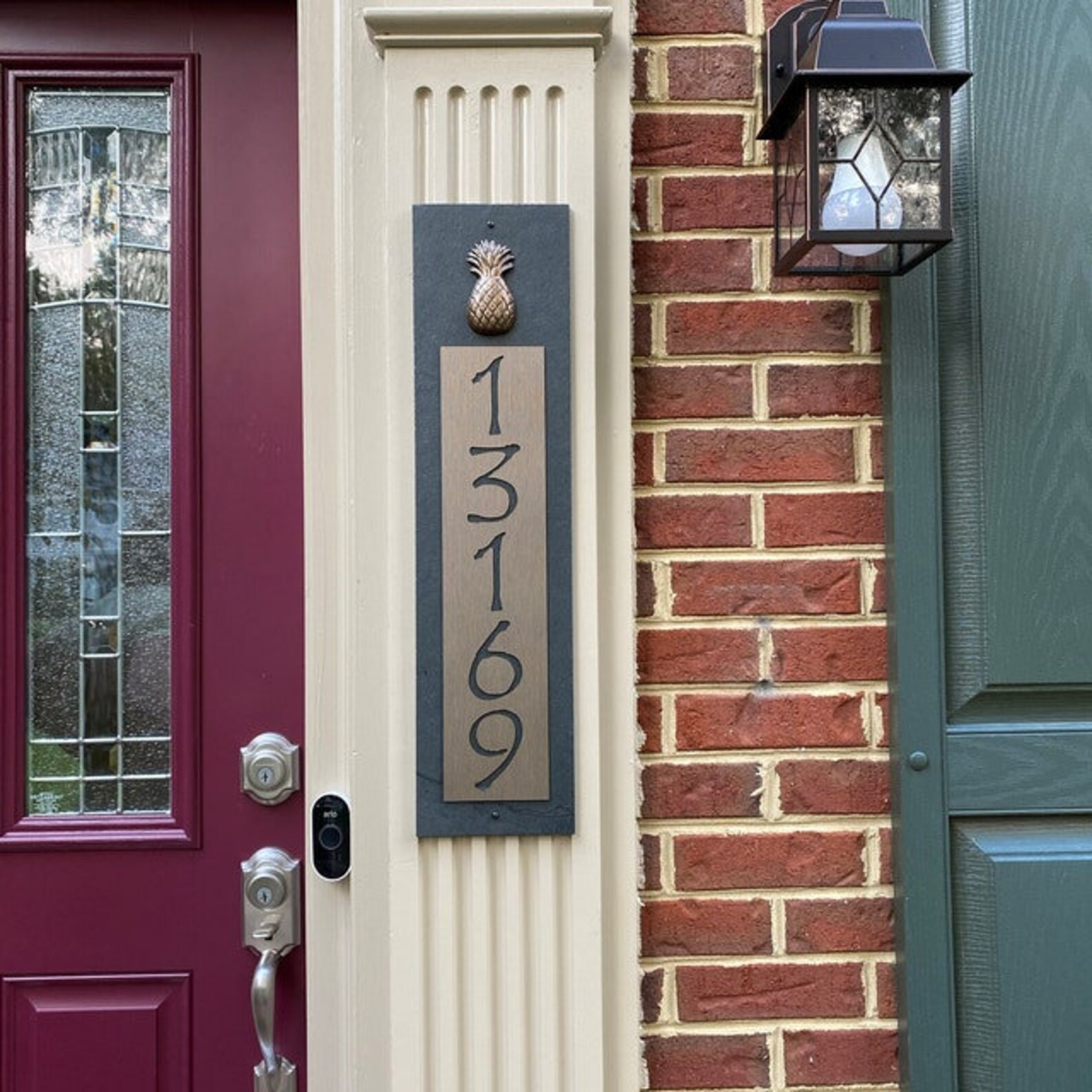 TROPICAL PINEAPPLE House Numbers Coastalcopper & Slate Etsy