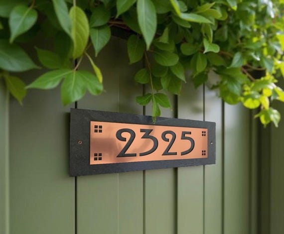 Buy Craftsman HOUSE NUMBERS, Hill House Mission Style Address