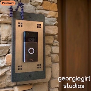 Slate Craftsman Video Doorbell Mounting Plate - 12” x 6”